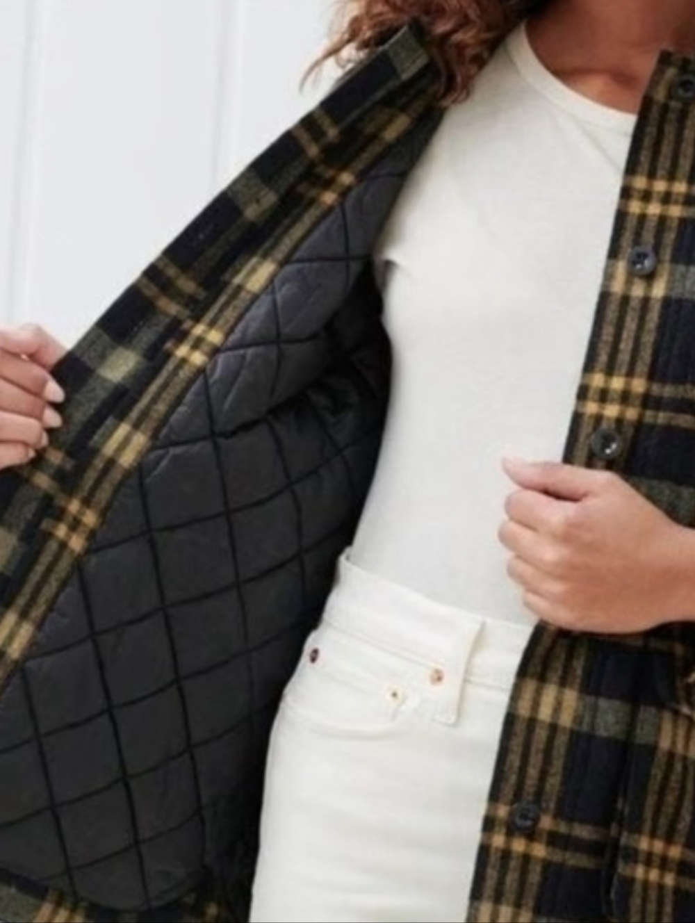 Jenni Kayne Farmhouse Wool Plaid Shacket Lined Jacket - Picture 4 of 11